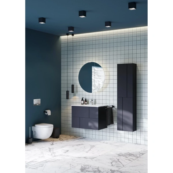 пенал roca luna zru9307769 подвесной l/r, синий матовый