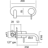 смеситель для раковины huber lynox lx002514d1