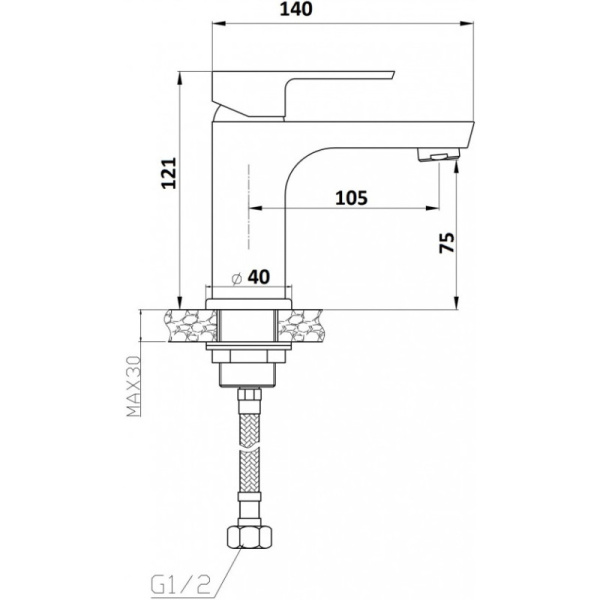 смеситель для раковины agger brilliant a0302100 цвет хром