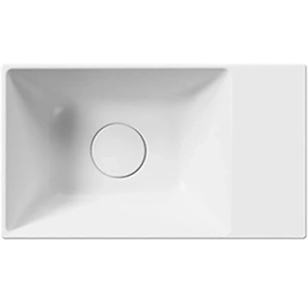раковина gsi kube x 9484009 подвесная, 40x23 см, bianco opaco (белый матовый)