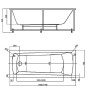 акриловая ванна aquatek либра new 170x70 lib170n-0000001 без гидромассажа с фронтальной панелью с каркасом (вклеенный) со слив-переливом (слева)