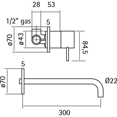 смеситель для раковины huber lynox lx002512d1