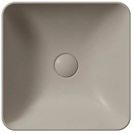 раковина gsi nubes 903805 накладная, 38x38 см, tortora opaco (коричневый матовый)