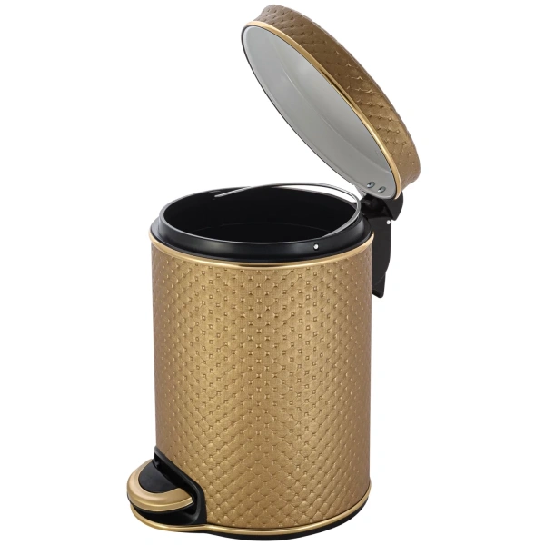 Мусорное ведро 3л, золото Geralis Punto V-PGG-M