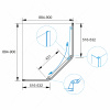 душевой уголок rgw passage pa-86b 90x90 38088699-14 профиль черный стекло прозрачное