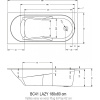 акриловая ванна riho lazy 180х80 r b082001005 (bc4200500000000) без гидромассажа