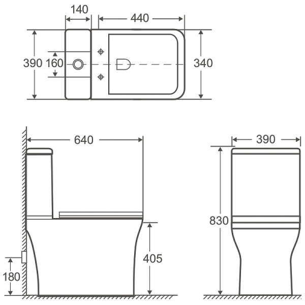 унитаз компакт aquanet cube 2-c rimless 00240208 без бачка с сиденьем микролифт