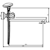 смеситель для ванны dorff modern d7095000 универсальный хром