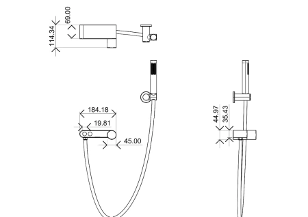 смеситель для ванны boheme stick 123-wcr белый матовый хром