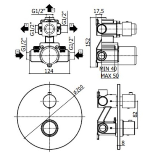 термостат для ванны paffoni light liq019hgsp