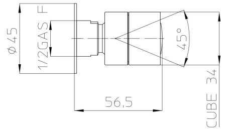 боковой душ bossini cubic-mas i00141.030 цвет хром