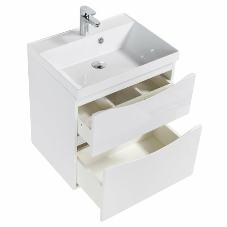 тумба под раковину belbagno marino 60 marino-h60-600-2c-so-bl-p подвесная bianco lucido