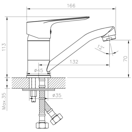 смеситель для раковины rossinka rs27-22 хром