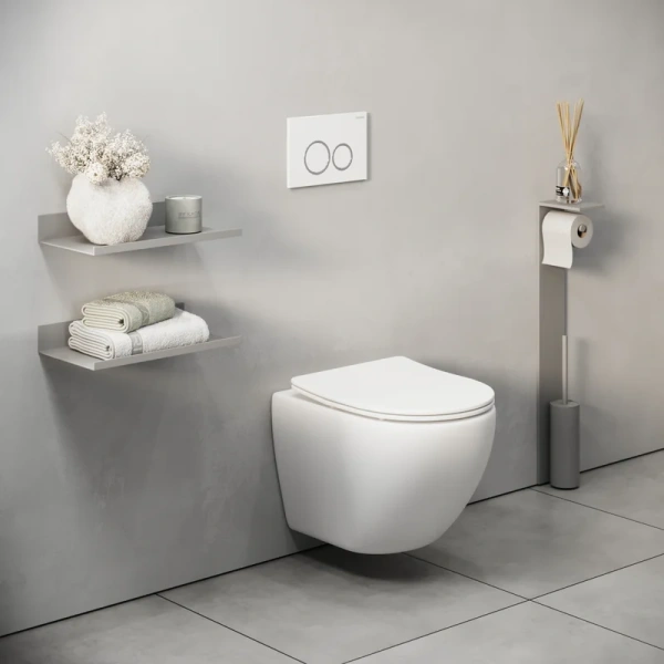 клавиша для инсталляции grossman galaxy 700.k31.01.000.000 для унитаза, пластик, белая глянцевая