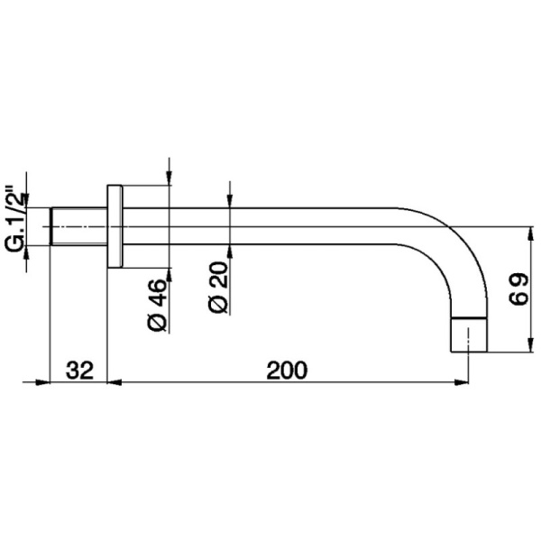 излив для ванны cisal complementi za00325021