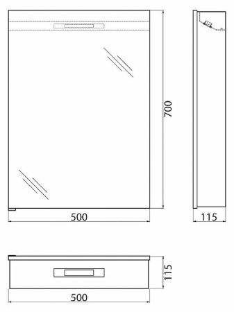 зеркальный шкаф belbagno spc-1a-dl-bl-500