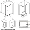 душевой уголок am.pm x-joy 120х80 w94g-403-12080-mт профиль хром матовый стекло прозрачное