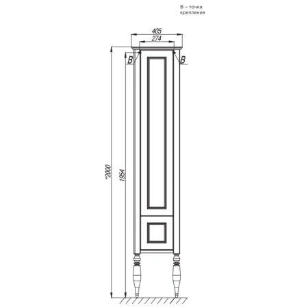 пенал roca america evolution l zru9302948 напольный r, дуб тёмный шоколад