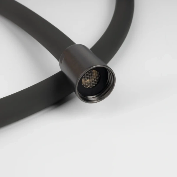 шланг для душа iddis optima home oph20gli19, цвет графитовый матовый, силиконовый, 2,0м,