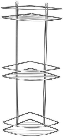 полочка aquanet 3262 (20 см, тройная, угловая)