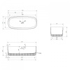 ванна из искусственного камня abber stein 170х75 as9601 белая без гидромассажа