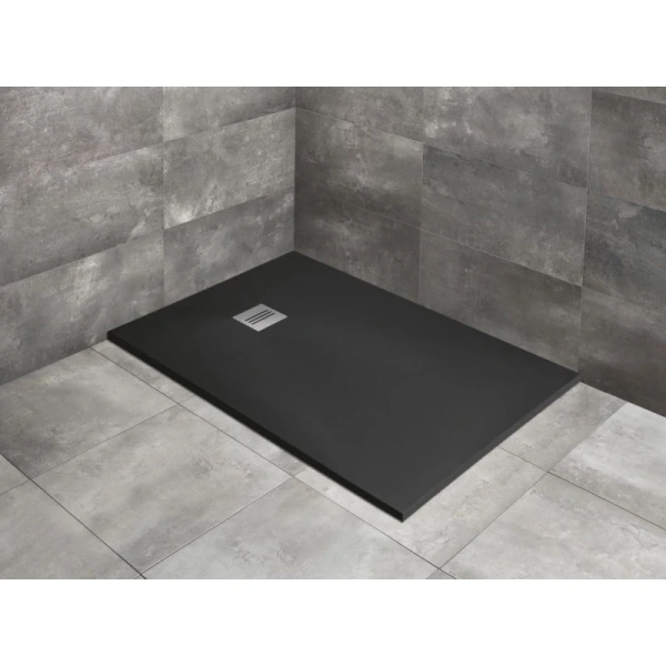 душевой поддон из литьевого мрамора 120x90 см radaway kyntos f black hkf12090-54
