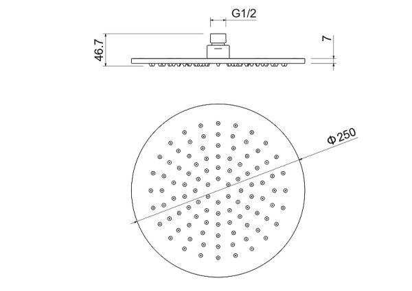 верхний душ aquatek aq2077bgm цвет оружейная сталь