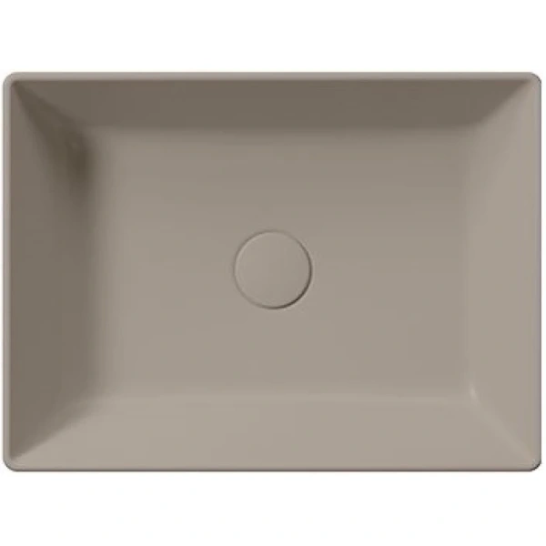 раковина gsi kube x 942905 накладная, 50x37 см, tortora opaco (коричневый матовый)