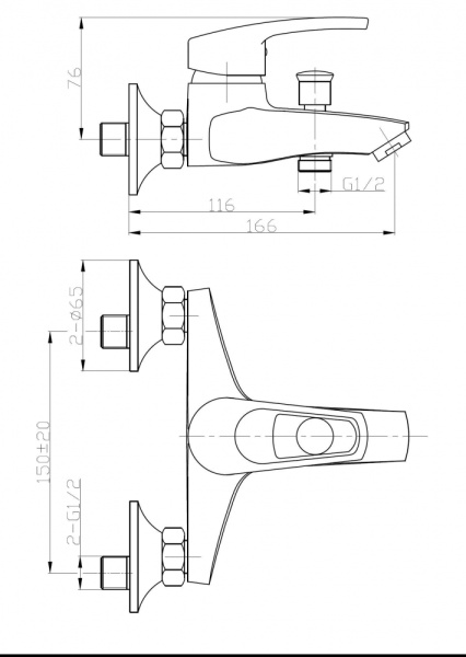 cмеситель для ванны weltwasser isar 503 10000002012 хром