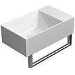 Раковина GSI Kube X 9484011 подвесная, 40x23 см, Bianco lucido (Белый глянец)