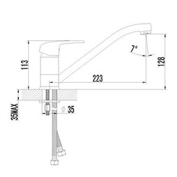 смеситель для кухонной мойки, песочный lemark pramen lm3304fl107