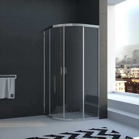 душевой уголок veconi rovigo rv02-90pl-01-19c1 90×90x185 см профиль хром, стекло прозрачное