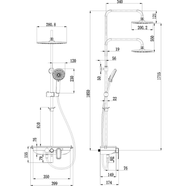 душевая система lemark tropic lm7012c цвет хром