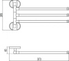 полотенцедержатель 37,3 см savol 70 s-008603