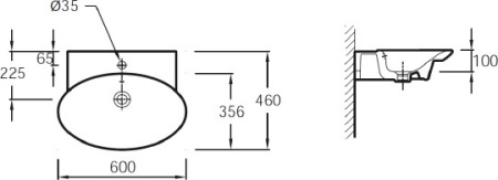 тумба под раковину jacob delafon presquile 60 см eb1102-n21 серый титан