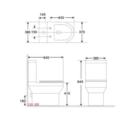 унитаз компакт aquanet logic-c rimless 240210 без бачка с сиденьем микролифт