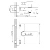 смеситель для ванны haiba hb60589 цвет хром