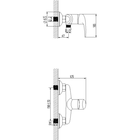 смеситель для душа lemark pramen lm3303c хром