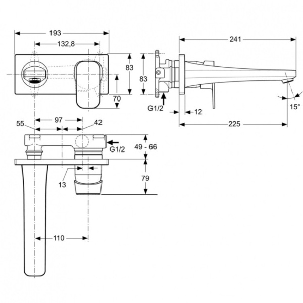 смеситель для раковины ideal standard tonic ii a6335aa