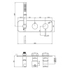 fima carlo frattini spillo up смеситель для душа, встраиваемый, на 2 источника, с душевым комплектом, внешняя часть, цвет золото