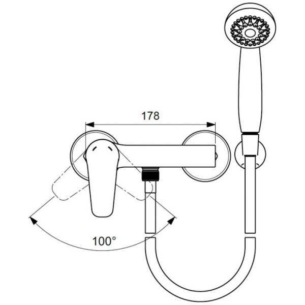 смеситель для душа vidima balance ba266aa