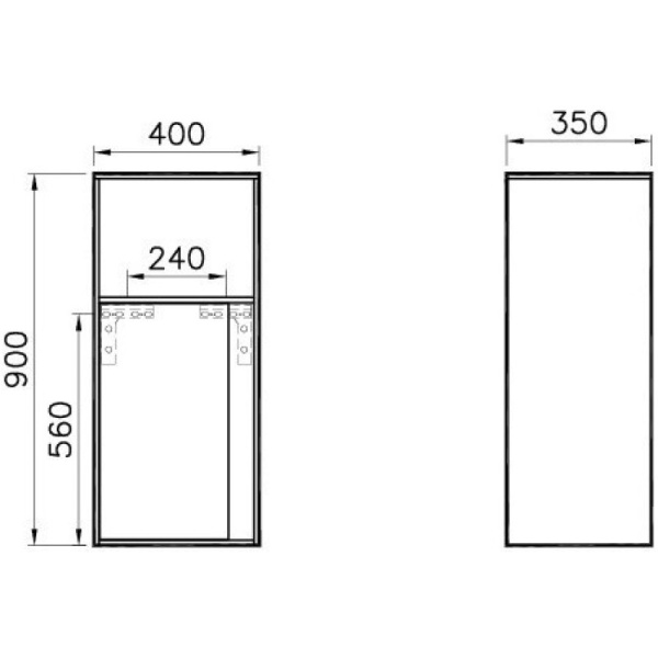 шкаф подвесной vitra metropole 40 l 58208 сливовое дерево черный