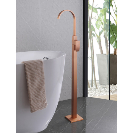 смеситель напольный для раковины abber wasserfall af8640mrg