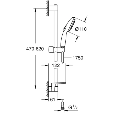душевой гарнитур grohe tempesta 27927003