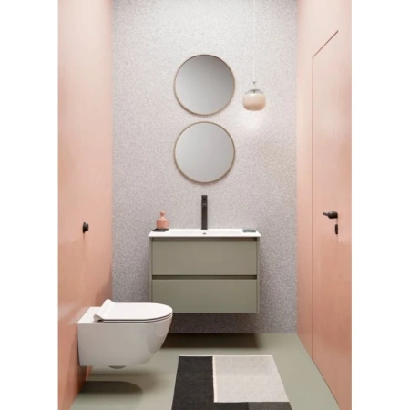раковина gsi pura 8843111 подвесная, 80x50 см, bianco lucido (белый глянец)