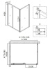 душевой уголок niagara nova 120×80 ng-6612-08 профиль хром, стекло прозрачное