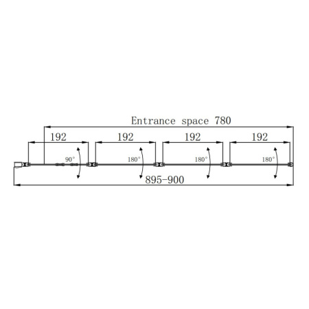 шторка на ванну ambassador bath screens 90х140 16041110l профиль хром стекло crystalpure