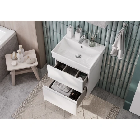 тумба белый глянец 46 см roca oleta a857638806