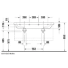 раковина полувстраиваемая duravit d-code 03481200002