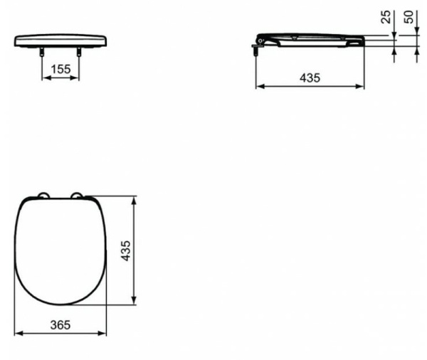 сиденье для унитаза ideal standard connect space e129101 soft close